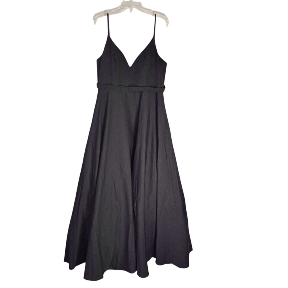 Mac Duggal Black Backless V-Neck Ball Gown - Picture 2 of 8